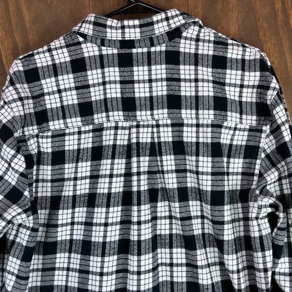 Anchorage Expedition Mens Shirt Black White Plaid Cotton Flannel Outdoors Large - Picture 11 of 12